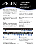 Preview for 1 page of Zigen SW-42Plus Quick Start Manual