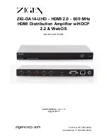 Zigen ZIG-DA14-UHD-UHD User Manual предпросмотр