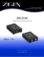 Preview for 1 page of Zigen ZIG-DAC User Manual