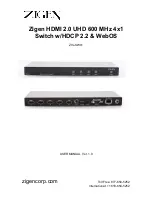 Предварительный просмотр 1 страницы Zigen ZIG-SW41 User Manual