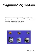 Zigmund & Shtain 172.921 Instruction Booklet For Installation, Use, Maintenance предпросмотр