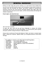 Предварительный просмотр 26 страницы Zigmund & Shtain 172.921 Instruction Booklet For Installation, Use, Maintenance