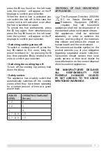 Предварительный просмотр 11 страницы Zigmund & Shtain CNS 302.45 BX Use And Maintenance Instructions