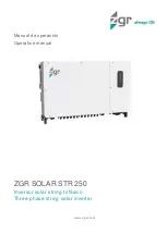 Preview for 1 page of ZIGOR ZGR SOLAR STR 250 Operation Manual