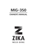 zika MIG-350 Owner'S Manual preview