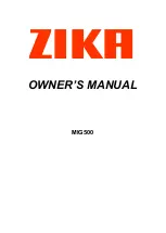 Preview for 1 page of zika MIG350IJ Owner'S Manual