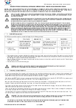 Zilmet CAL PRO Instructions For Installation And Operation Manual preview