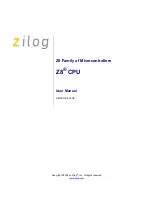 ZiLOG Z8 CPU User Manual preview