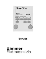 Preview for 1 page of Zimmer Elektromedizin SonoStim Service