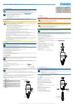 Preview for 1 page of Zimmer ZK1000 Series Installation And Operating Instructions