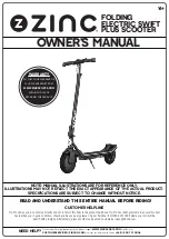 Zinc FOLDING ELECTRIC SWIFT PLUS SCOOTER Owner'S Manual preview