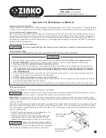 Preview for 1 page of Zinko ZML-500 Operation & Maintenance Manual