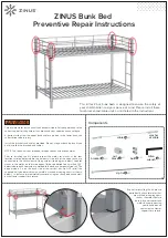 Предварительный просмотр 1 страницы ZINUS Bunk Bed Repair Instructions