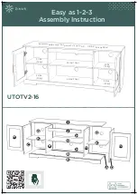 Preview for 1 page of ZINUS UTOTV2-16 Assembly Instruction Manual