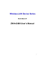 Zinwell ZWA-G880 User Manual preview