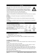 Предварительный просмотр 2 страницы Zip 803828 Installation & Operating Instructions Manual