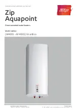 Zip Aquapoint AP430S SmartEco Installation Instructions & User Manual предпросмотр