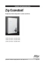 Zip Econoboil HS507 Installation And Operating Instructions Manual предпросмотр