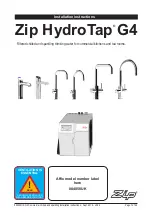 Zip Elite HydroTap G4 range Installation Instructions Manual preview