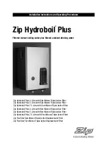 Zip Hydroboil Plu series Installation Instructions And Operating Manual preview