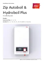 Zip Hydroboil Plus 3L Installation Instructions Manual preview