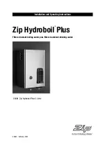 Предварительный просмотр 1 страницы Zip hydroboil plus Installation And Operating Instructions Manual