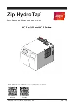 Zip HydroTap BCS Series Installation And Operating Instructions Manual preview