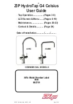 Zip HydroTap G4 802701 User Manual preview