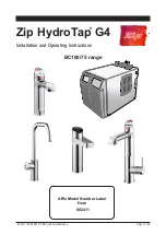 Zip HydroTap G4 BC100/75 Installation And Operating Instructions Manual preview