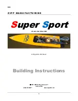 Preview for 1 page of Zipp Zippkits Super Sport Gas Mono Hull Building Instructions