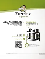 Preview for 1 page of Zippity ALL AMERICAN VINLY PICKET GATE ZP19043 Assembly Instructions Manual