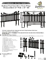 Zippity Madison Gate Kit w/ Fence Wings Assembly Instructions Manual preview
