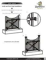 Предварительный просмотр 9 страницы Zippity Manchester Vinyl Picket Gate with Posts Assemble Instruction