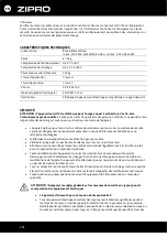 Предварительный просмотр 191 страницы Zipro Force BW User Manual