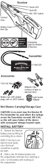 Preview for 2 page of Zircon Breaker ID Pro 300 User Manual