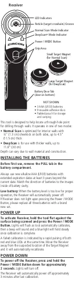 Preview for 2 page of Zircon ExitPoint XL300 User Manual