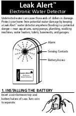 Preview for 1 page of Zircon Leak Alert User Manual