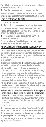 Preview for 4 page of Zircon MetalliScanner MT7 User Manual