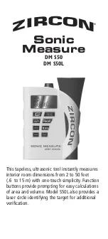 Zircon Sonic Measure DM S50 User Manual предпросмотр