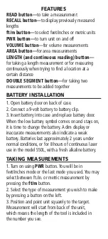 Preview for 2 page of Zircon Sonic Measure DM S50 User Manual