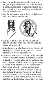 Preview for 3 page of Zircon StudSensor 70 User Manual