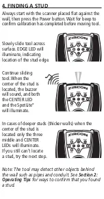 Preview for 6 page of Zircon StudSensor 70 User Manual