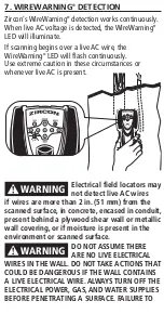 Preview for 8 page of Zircon StudSensor 70 User Manual