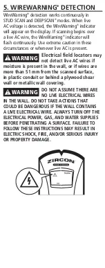 Preview for 5 page of Zircon StudSensor e50 User Manual