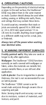 Preview for 4 page of Zircon StudSensor EDGE User Manual