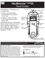 Zircon StudSensor HD55 User Manual preview