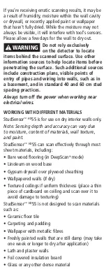 Preview for 3 page of Zircon StudSensor HD55 User Manual