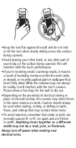 Preview for 3 page of Zircon StudSensor HD70 OneStep User Manual