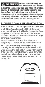 Preview for 5 page of Zircon StudSensor HD70 OneStep User Manual