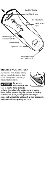 Preview for 2 page of Zircon StudSensor L30 User Manual